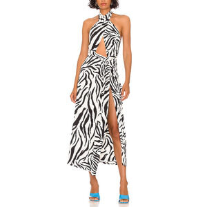 Afrm 'Avian' White Polyester Midi Dress Size S